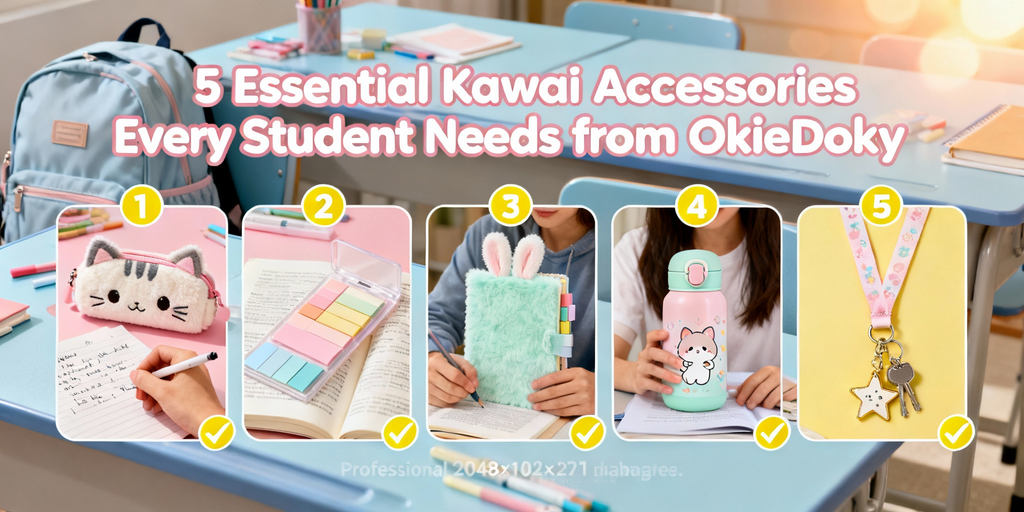 5 Essential Kawaii Accessories Every Student Needs from OkieDoky