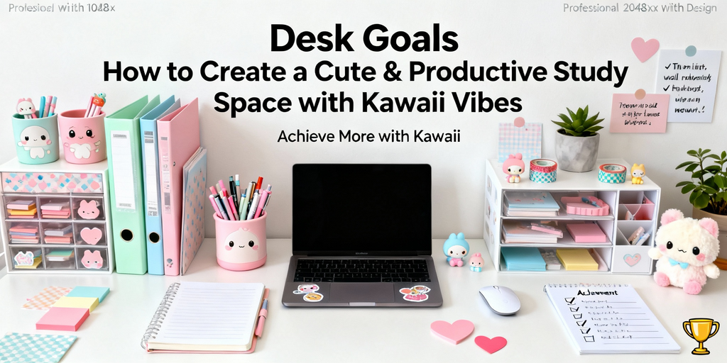 Desk Goals: How to Create a Cute & Productive Study Space with Kawaii Vibes