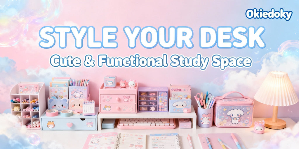 How to Style a Cute, Functional Study Desk with Okiedoky Stationery