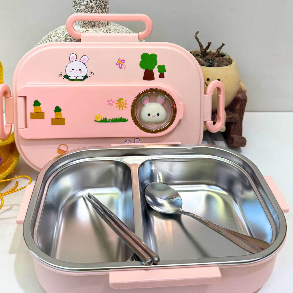 2D Bunny Garden Lunch Box for Kids & Adults