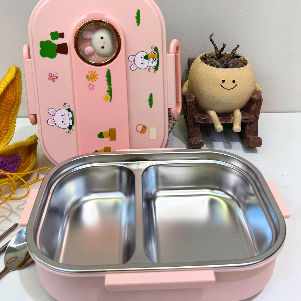 2D Bunny Garden Lunch Box for Kids & Adults