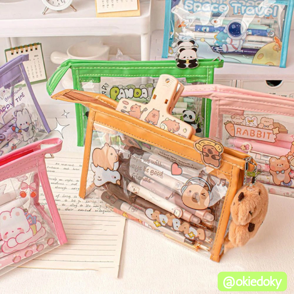 Cute Transparent Pencil Pouch