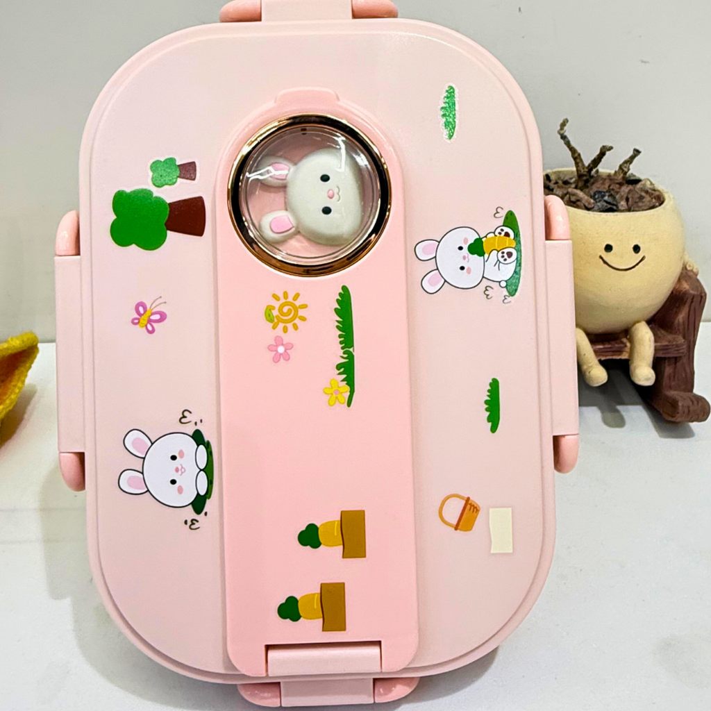2D Bunny Garden Lunch Box for Kids & Adults