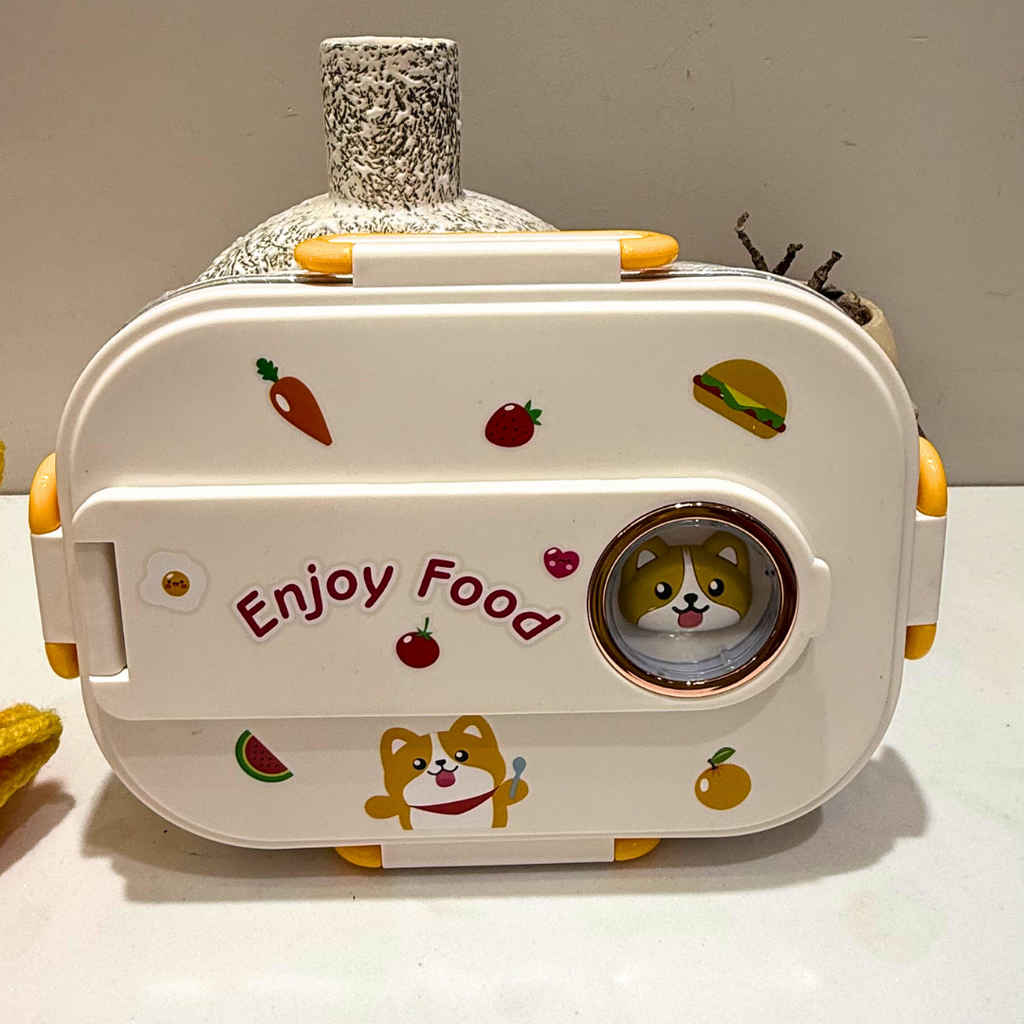 2D Corgi Foodie Lunch Box for Kids & Adults