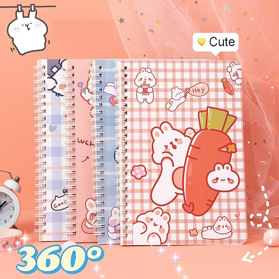 Cute Rabbits Cartoon Notebook