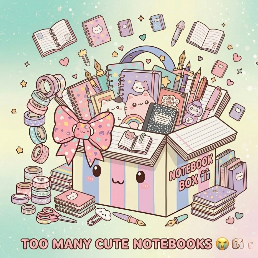 Create Too Many Cute Notebooks 😭📓 Notebook Mystery Box 🎁 – Okiedoky