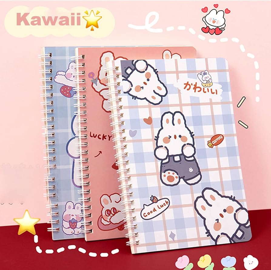 Cute Rabbits Cartoon Notebook