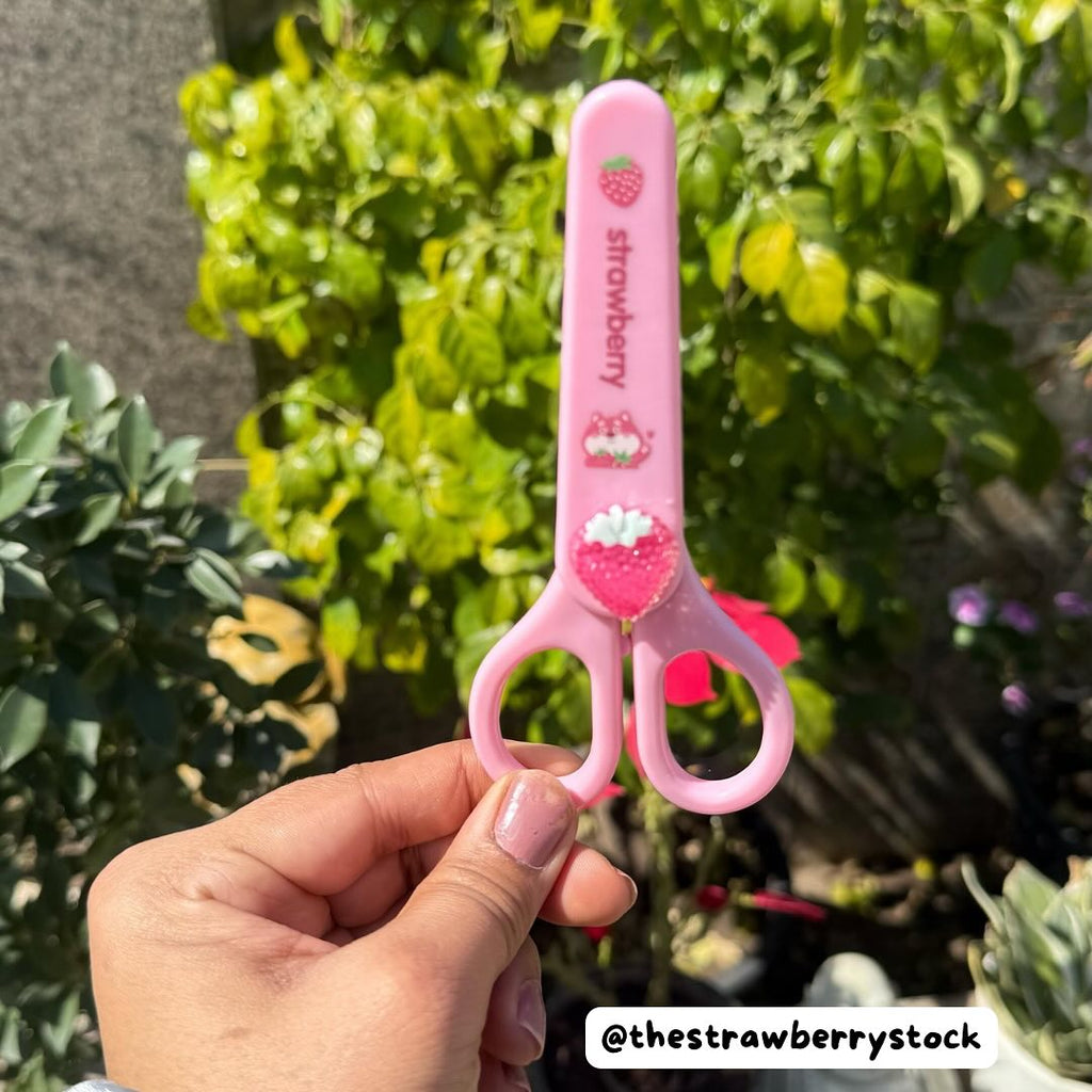 Pink Cute Strawberry Design Scissors