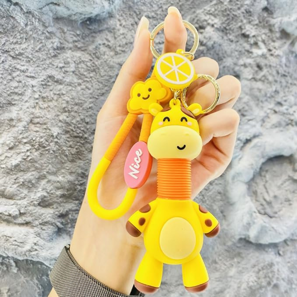 Giraffe Expandable Toy Keychain