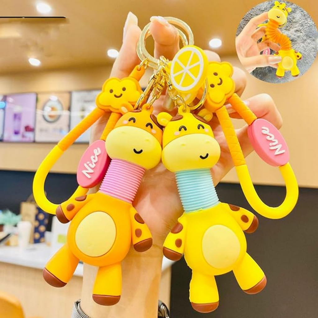 Giraffe Expandable Toy Keychain