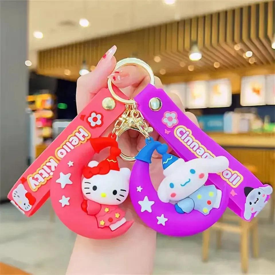 Hello Kitty & Cinnamoroll Keychain Set