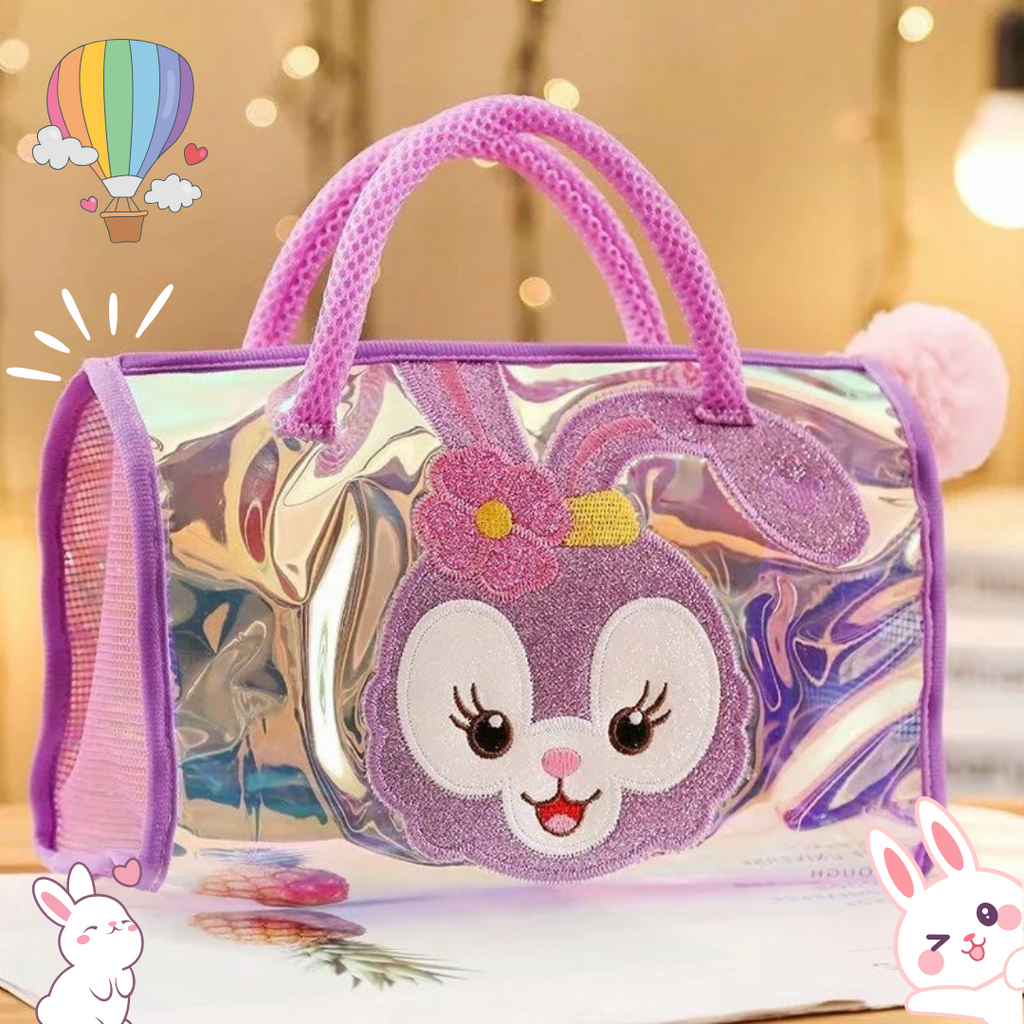 Cute Bunny Holographic Duffle Bag