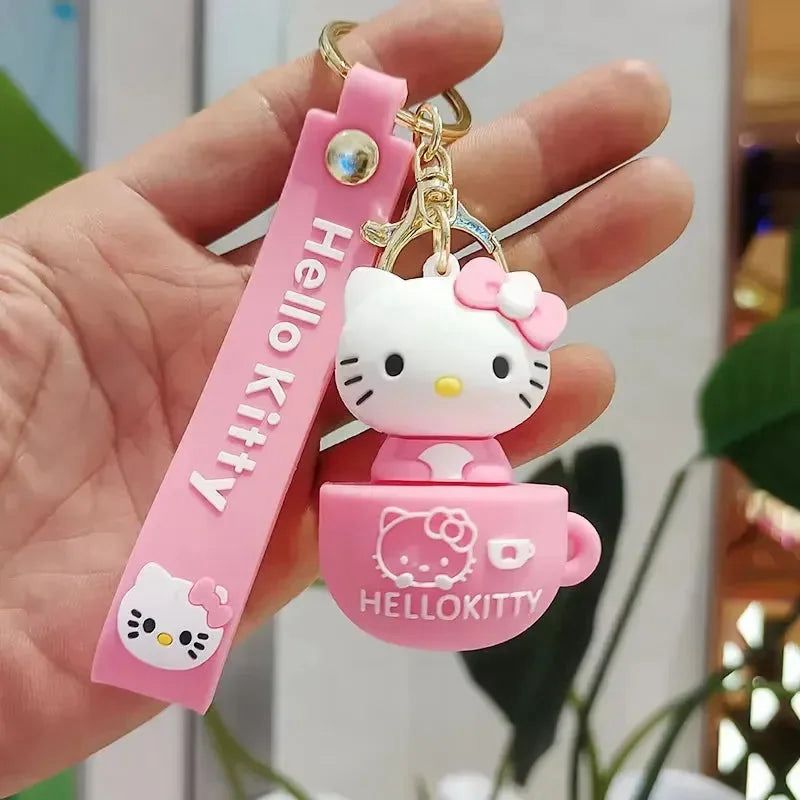 Pink Hello Kitty Teacup Keychain