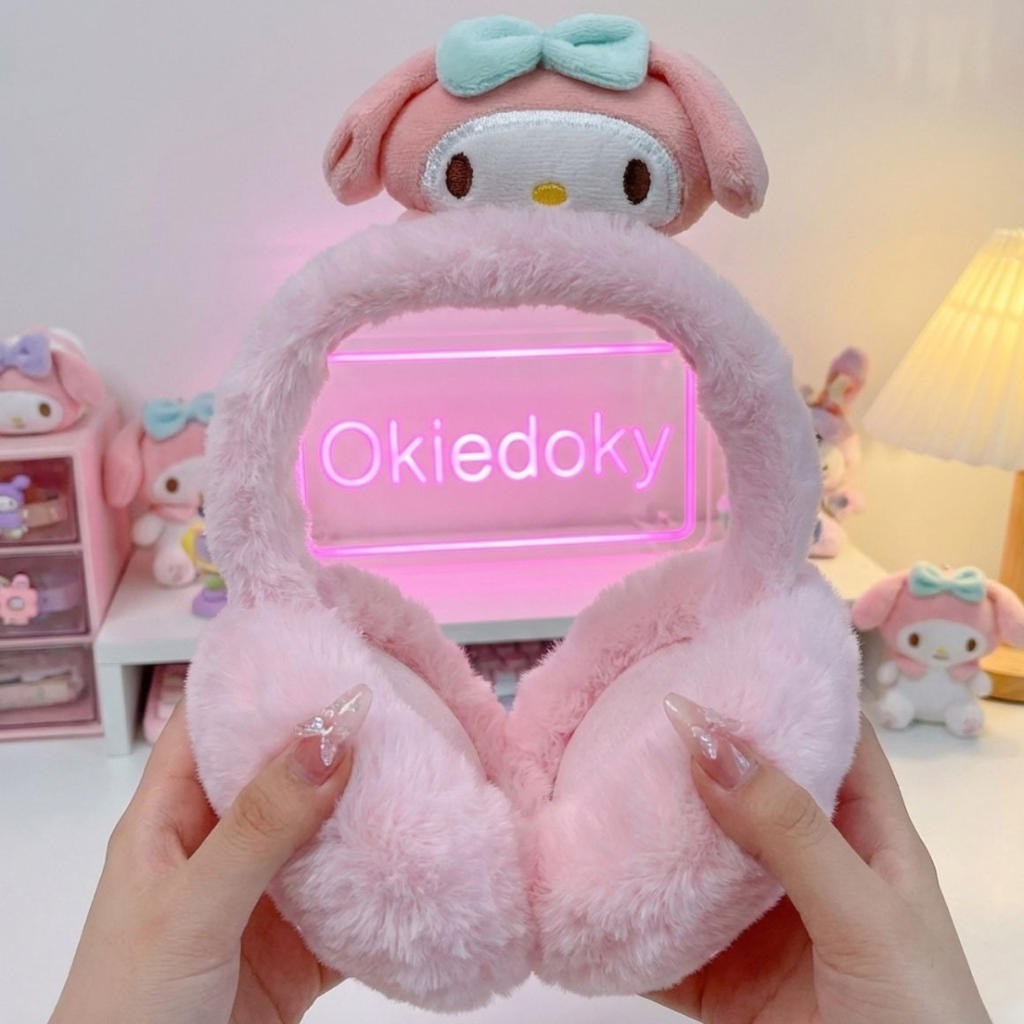 Sanrio My Melody Plush Earmuffs – Okiedoky display picture 1