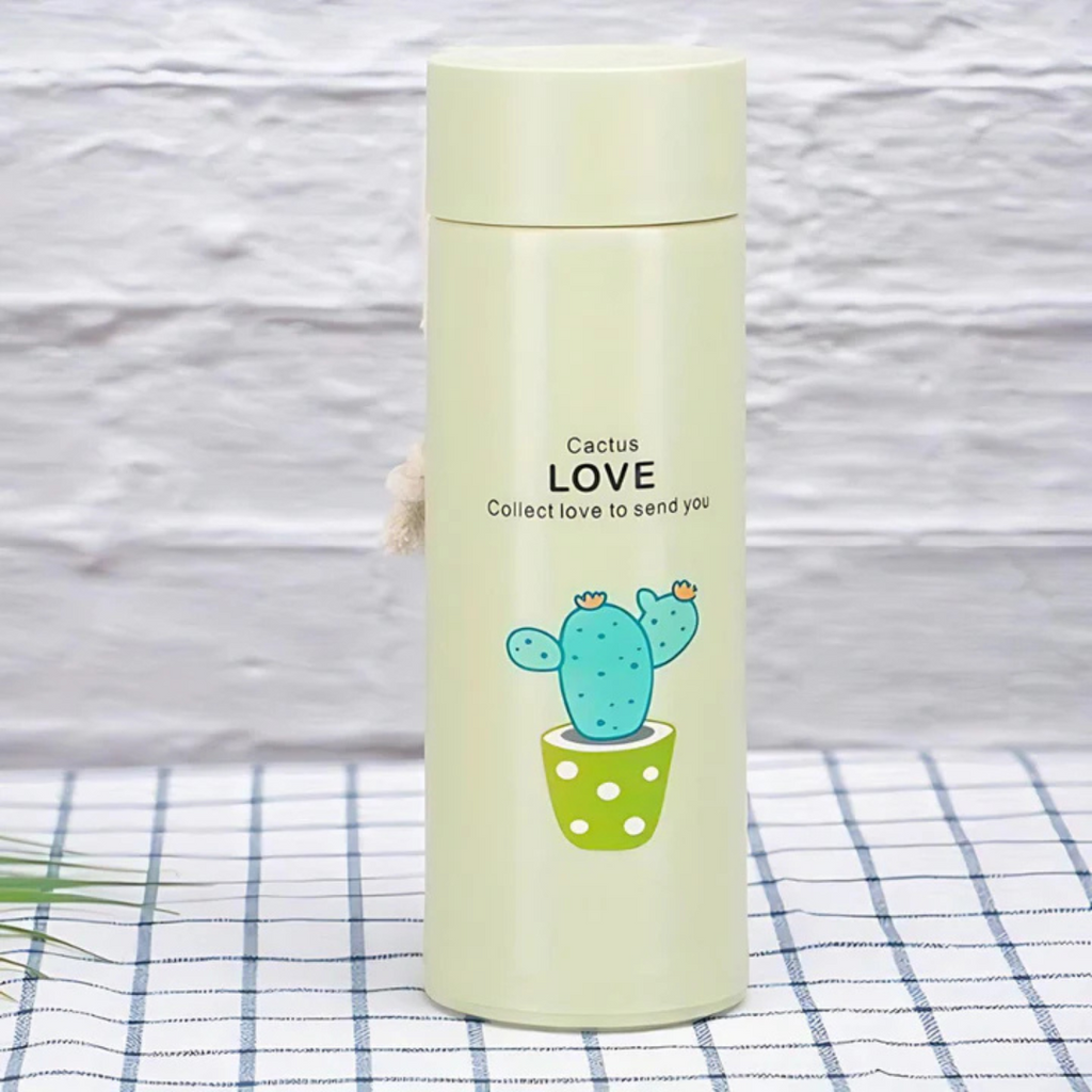 Love Cactus Glass Bottle