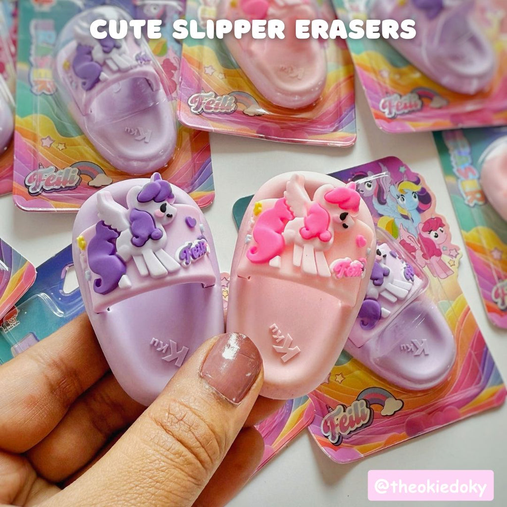 Kawaii Unicorn Slipper Erase